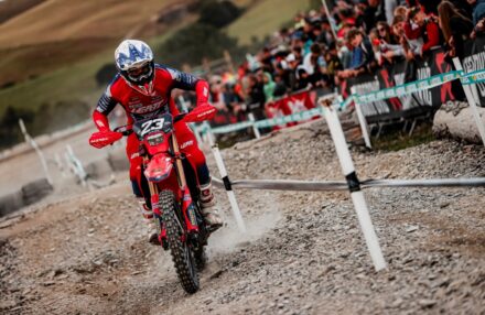EnduroGP Wales 2025: Honda RedMoto Racing riders in action— Morettini, Bernardini, Blanjoue in action at the Welsh round. Watch the gallery