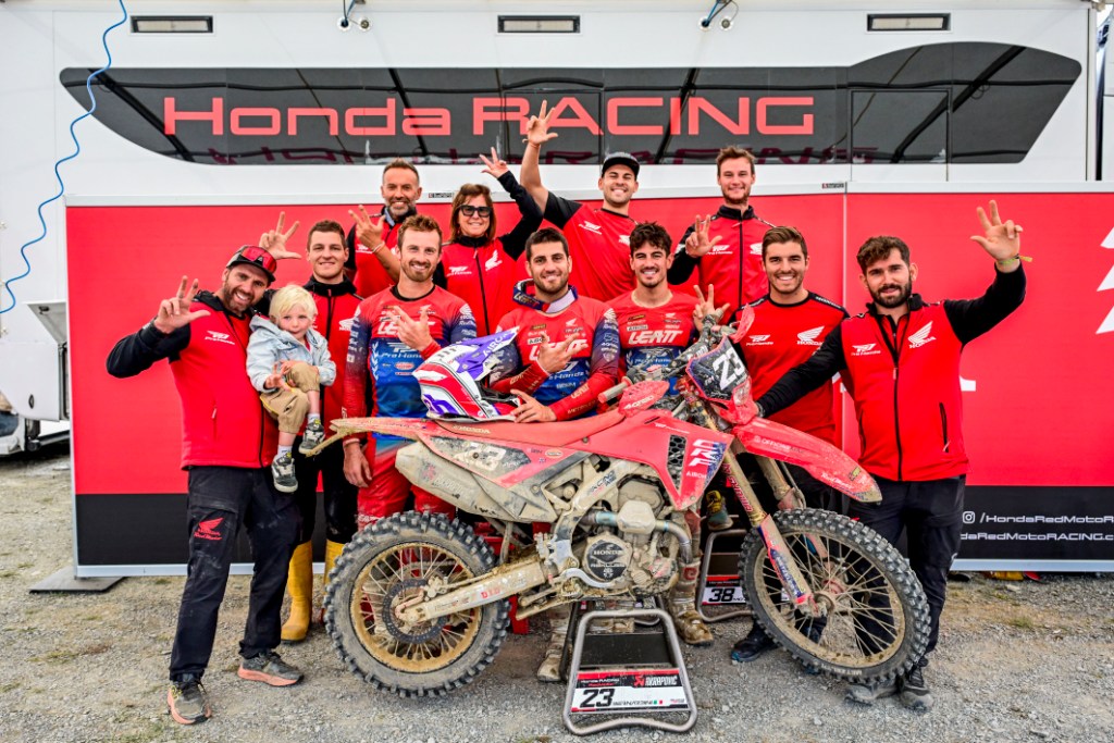 EnduroGP Wales 2025: Honda RedMoto Racing riders in action— Morettini, Bernardini, Blanjoue in action at the Welsh round. Watch the gallery