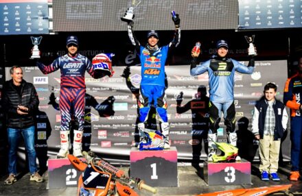 Strong start for Honda Racing RedMoto at EnduroGP Portugal: Holcombe and Bernardini shine, Morettini scores top 10 in his E2 debut.