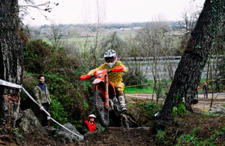 Honda Racing RedMoto Enduro Team riders on the track, with Steve Holcombe celebrating his double win and Samuele Bernardini dominating the 250 4T class