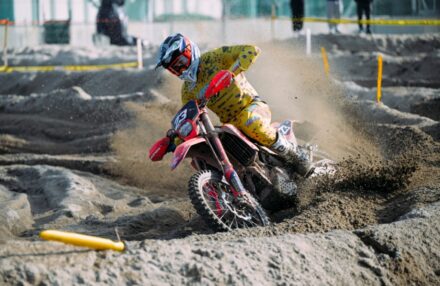 Honda Racing RedMoto Enduro Team riders on the track, with Steve Holcombe celebrating his double win and Samuele Bernardini dominating the 250 4T class